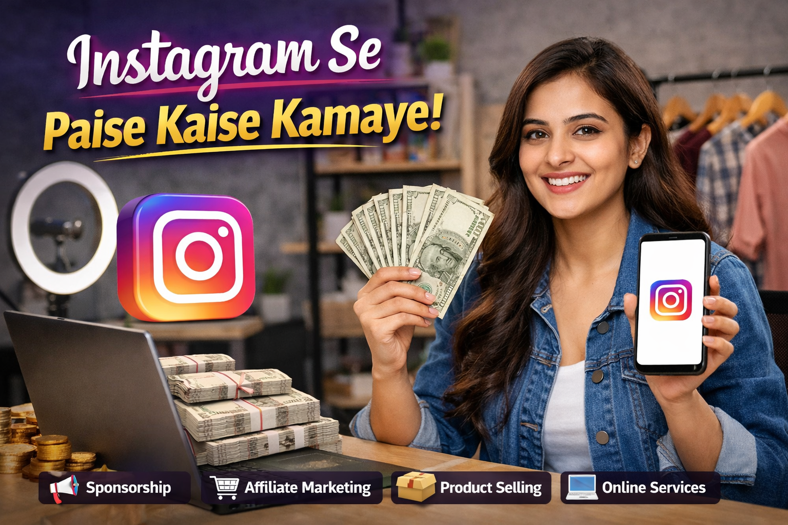 Instaram se paise kaise kamaye